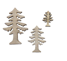 pb. 20 wooden trees/loose grey 3/5/7 cm
