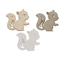 pb. 60 wooden squirrel/loose 3 ass. 3 cm