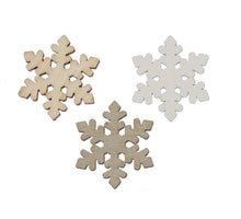 pb. 60 wooden snowflake/loose 3 ass. 3 cm