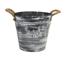 pc. 1 metal bucket w/handles gray Ø 24x22 cm
