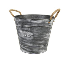 pc. 1 metal bucket w/handles gray Ø 28.5x25 cm
