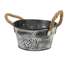 pc. 1 metal bowl w/handles gray Ø 15x8 cm
