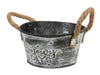 pc. 1 metal bowl w/handles gray Ø 15x8 cm