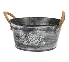 pc. 1 metal bowl w/handles gray Ø 21x10.5 cm