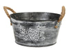 pc. 1 metal bowl w/handles gray Ø 21x10.5 cm