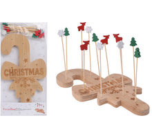 SERVEERPLATEAU MET TAPASPRIKKERS ''XMAS''