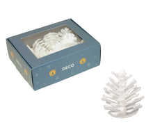 w/b. 20 sparkling cones white 45mm