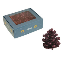w/b. 20 sparkling cones dark orchid 45mm