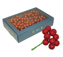 w/b. 18x10 sparkling balls/wire red 20mm