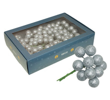 w/b. 18x10 sparkling balls/wire silver 20mm
