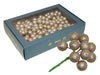 w/b. 18x10 sparkling balls/wire champagne 20mm