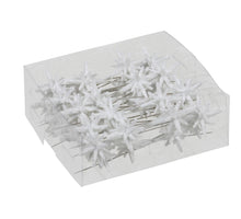 PET 36 3-d sparkling stars/pin white 3 cm