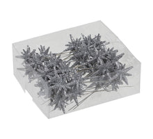 PET 36 3-d sparkling stars/pin silver 3 cm