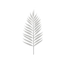 pb. 6 sparkling palm leaves/wire white 29 cm