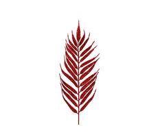 pb. 6 sparkling palm leaves/wire red 29 cm