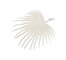 PET 6 sparkling leaves/clip white 27x25 cm