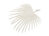 PET 6 sparkling leaves/clip white 27x25 cm