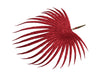 PET 6 sparkling leaves/clip red 27x25 cm