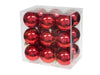cb. 18 plastic balls red shiny 58mm