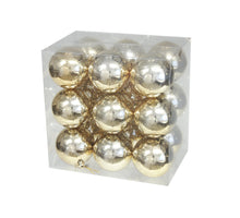 cb. 18 plastic balls gold shiny 77mm