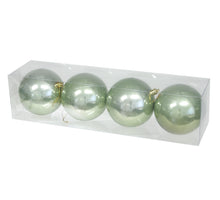 cb. 4 plastic balls green opal 95mm