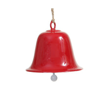 pc. 1 metal bell/hanging red 8x8x7 cm