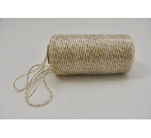 Cordino Bicolore 2mm 100mtr Gold/Cream
