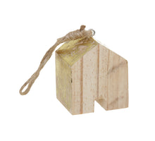 pb. 1 wooden house gold 5x5x6 cm