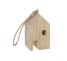 pb. 1 wooden house natural 5x5x10 cm