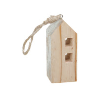 pb. 1 wooden house silver 5x5x12 cm