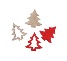 pb. 48 wooden trees red/natural 2.5 cm