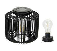 pc. 1 solar lantern black Ø 16x15 cm