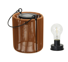 pc. 1 solar lantern brown Ø 13.5x15.5 cm
