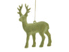 pm. 2 flock deer/hanging green 10x13 cm