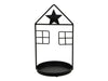 pc. 1 metal house deco black Ø 10x19 cm