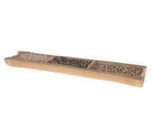 Bamboo boat with 3 kinds of shell 150gr each 15-18x5cm