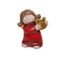 pc. 1 poly angel red 12 cm harp