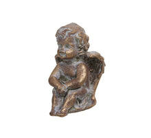 pc. 1 cement angel gold 7x8.5x11 cm