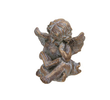 pc. 1 cement angel gold 8x7.5x10 cm