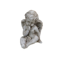 pc. 1 cement angel antique 7x10x11 cm
