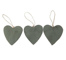 Heart wood 10x10cm 10pc Green