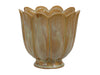 Stoneware flowerpot beige Ø 13.5x13 cm