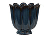 Stoneware flowerpot blue Ø 13.5x13 cm