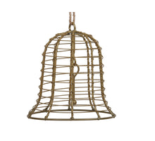 pc. 1 metal bell/hanging gold 15x16 cm