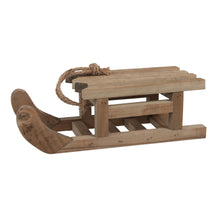 pc. 1 wooden sledge natural 30x10.5x9.5 cm