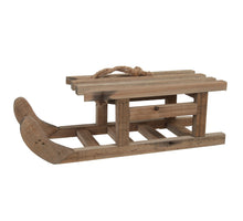 pc. 1 wooden sledge natural 38x14x12 cm