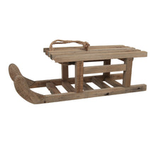 pc. 1 wooden sledge natural 42.5x16x13 cm