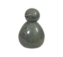 pc. 1 stoneware snowman green 8x7.5x11.5 cm