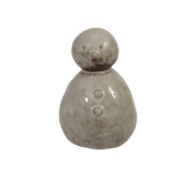 pc. 1 stoneware snowman cream 6.5x6x9.5 cm