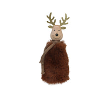 pc. 1 wooden/fabric moose/standing brown 9.5x18.5 cm